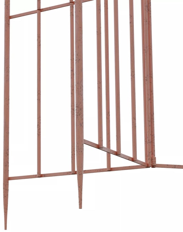 Flowton espalier i antik stil af metal til haven - brun, robust og holdbar til klatreplanter, nem montering