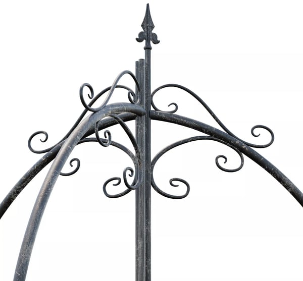 Flowton espalier i metal til klatreplanter og blomsterbede, bronze, antik stil, indendørs/udendørs brug, delvist samlet, 70x70x234 cm