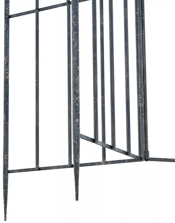 Flowton espalier i metal til klatreplanter og blomsterbede, bronze, antik stil, indendørs/udendørs brug, delvist samlet, 70x70x234 cm