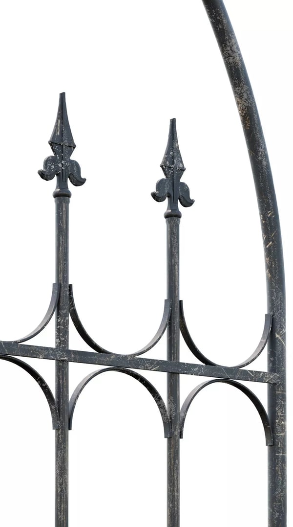 Flowton espalier i metal til klatreplanter og blomsterbede, bronze, antik stil, indendørs/udendørs brug, delvist samlet, 70x70x234 cm