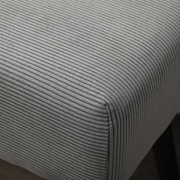 HOMCOM Polstret Siddebfnk i Kordflfjl, Quiltet Sengebfnk med Metalben, Grf 100x36x45 cm
