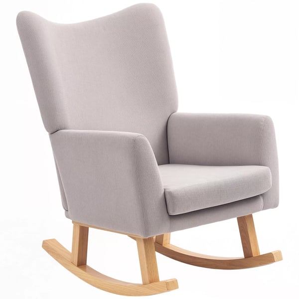 HOMCOM Gyngestol Lysegrå Kordfløjl Gummitræ - Komfortabel, Bred Armlæn, Retro Design HOMCOM Gyngestol Lysegrå Kordfløjl Gummitræ - Komfortabel, Bred Armlæn, Retro Design