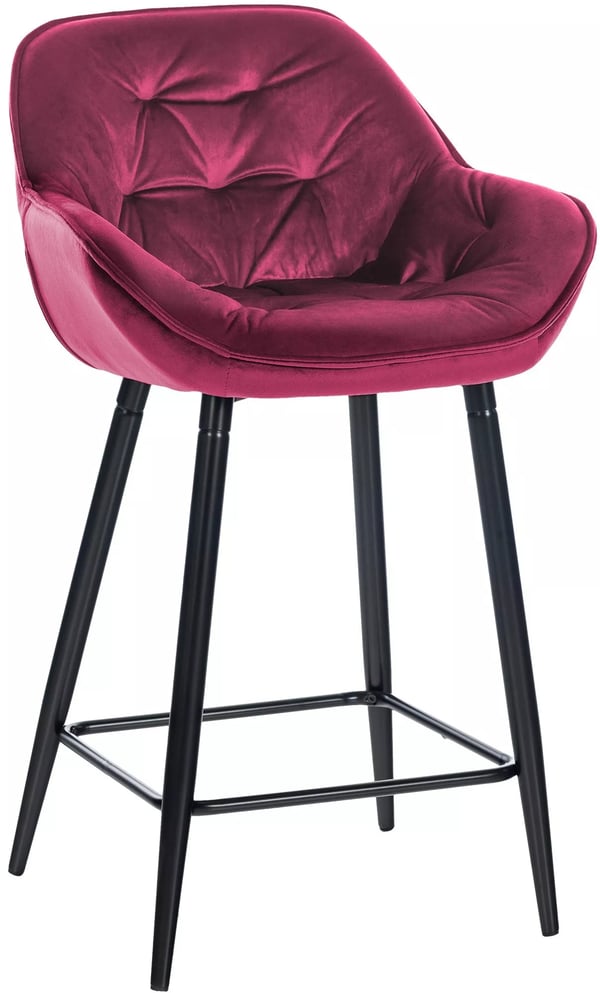 Gibson 76cm Lila Sammet Barstol med Metallram