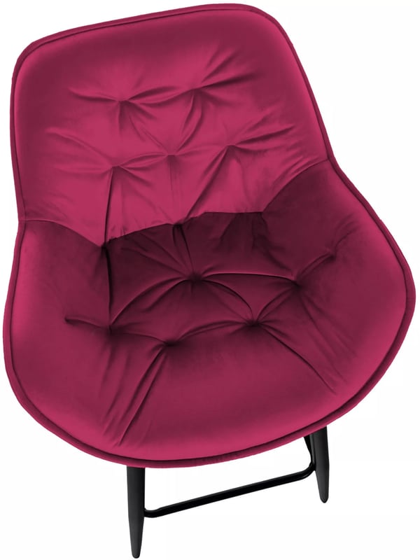 Gibson 76cm Lilla Fløjl Barstol med Metalramme