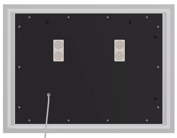 Jaffrey 60x80cm LED badeværelsesspejl med Bluetooth, anti-dug og dæmpbart lys - klart glas