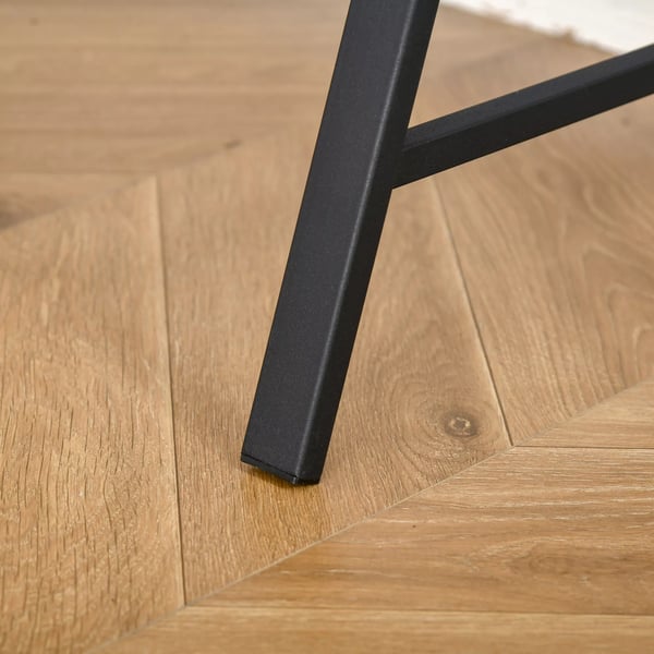 HOMCOM Skrivebord med Hylde & Kabelstyring - Sort MDF & Metal - 84x45x85cm