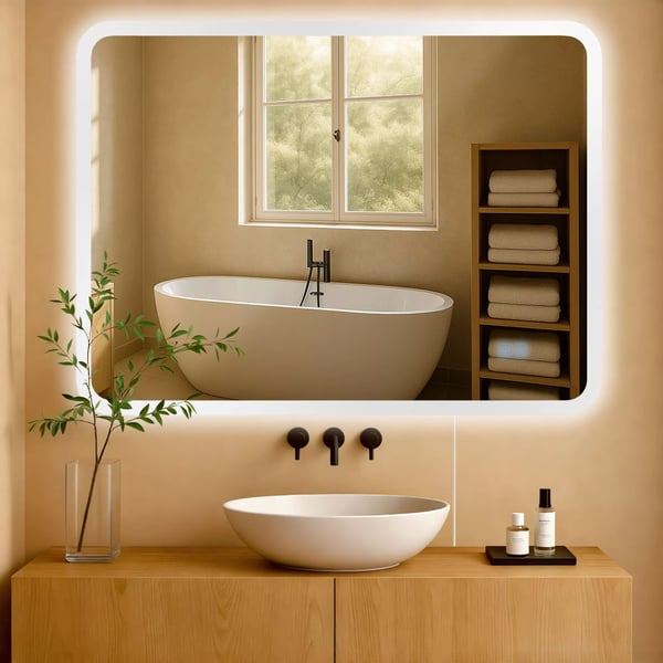 Jericho Kylpyhuonepeili 70x100 cm, LED-valaistus ja Huurtumisenesto, IP44