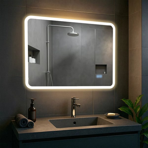 Kylpyhuonepeili LED-valolla ja Bluetoothilla 60x80 cm