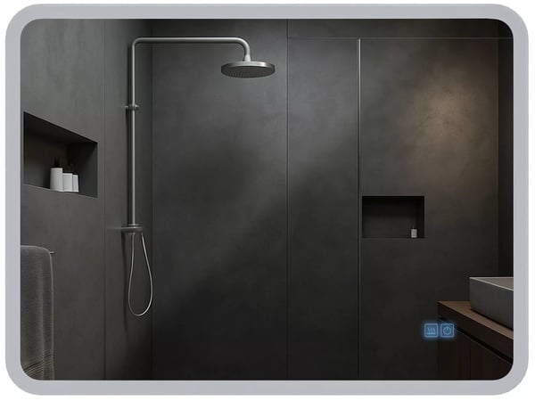 Kylpyhuonepeili LED-valolla ja Bluetoothilla 60x80 cm