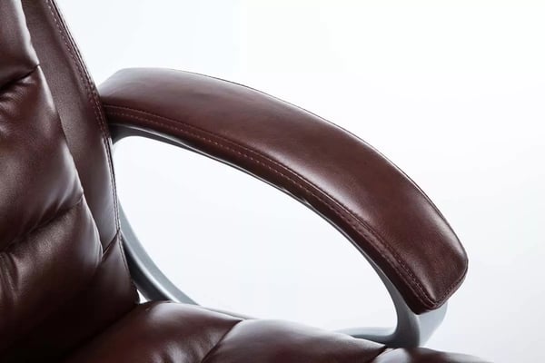 BIG Vancouver Bordeaux kontorstol i kunstlæder med krom-look metalstel