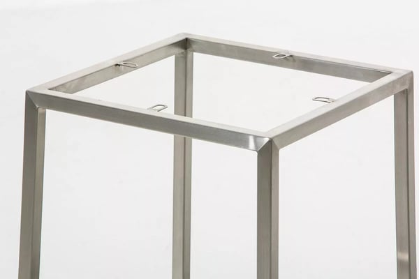 Blå stof barstol med metalramme