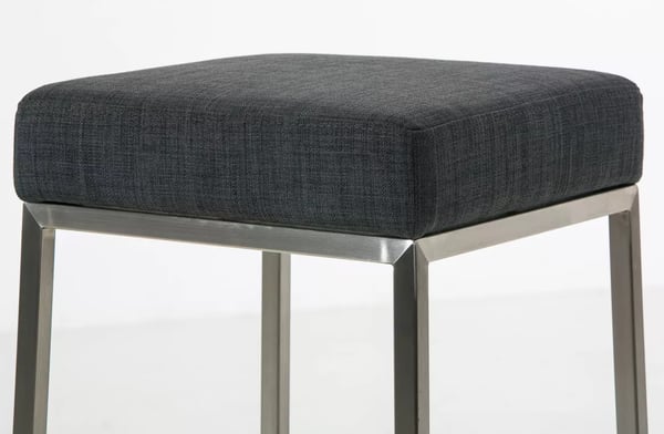 2 kpl baarituolisetti Montreal tummanharmaa, kangas, metallirunko 85cm