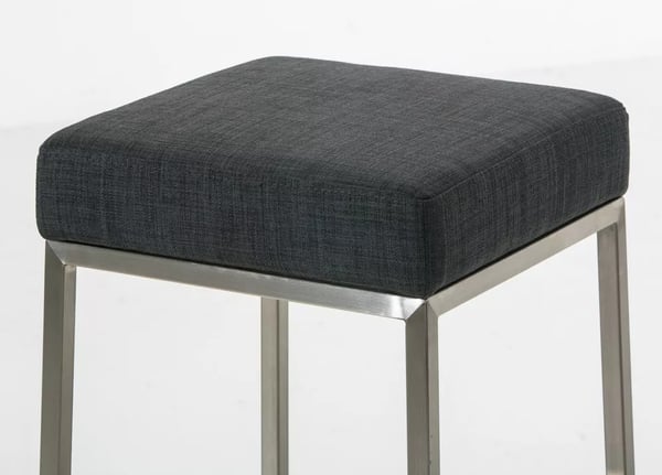 2 kpl baarituolisetti Montreal tummanharmaa, kangas, metallirunko 85cm