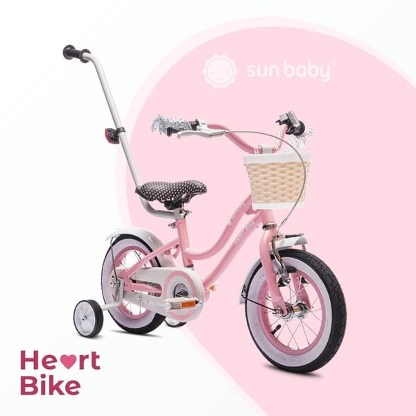 12 tuuman tyttöjen pyörä HEART BIKE - pinkki