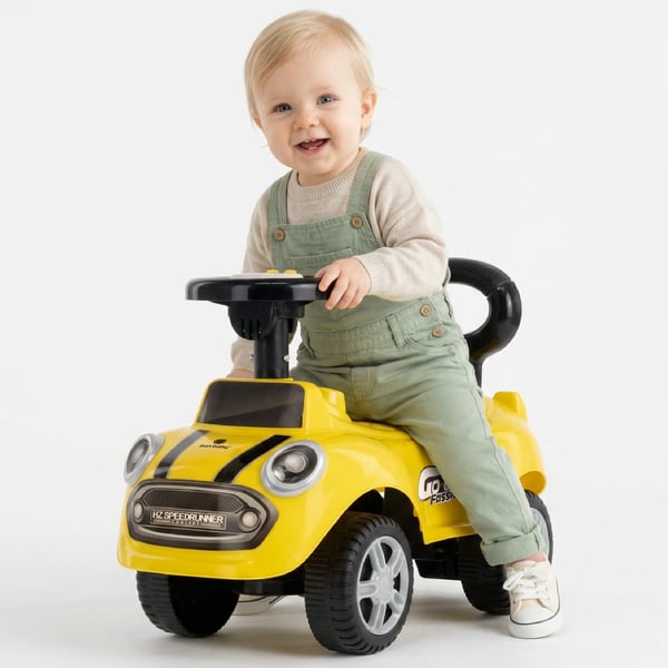 Gåbil Push Walker GO GO Fashion Gul