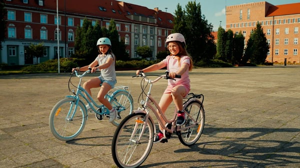 sun baby HEART BIKE Børnecykel 24 tommer - 7 gear Shimano -bagagebærer, metalskærme, V-bremse, kædeskærm - Lyseblå