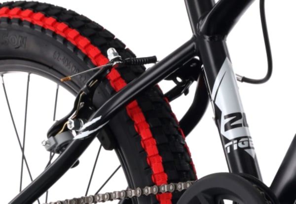 Tiger Bike Lastenpyörä pojille 20 tuuman rengaskoko valittavissa 6-vaihteinen Shimano-pyörä lapsille 6–10 vuotta korkeussäädettävä (punainen musta)