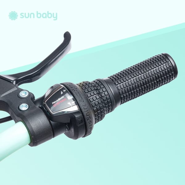 sun baby HEART BIKE Børnecykel 20 tommer - 6 gear, V-bremser, bagagebærer, skærme, justerbart styr og sadel - Mint