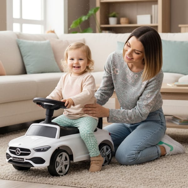 Sun Baby Ride-On Walker Mercedes C-Class – Hvid