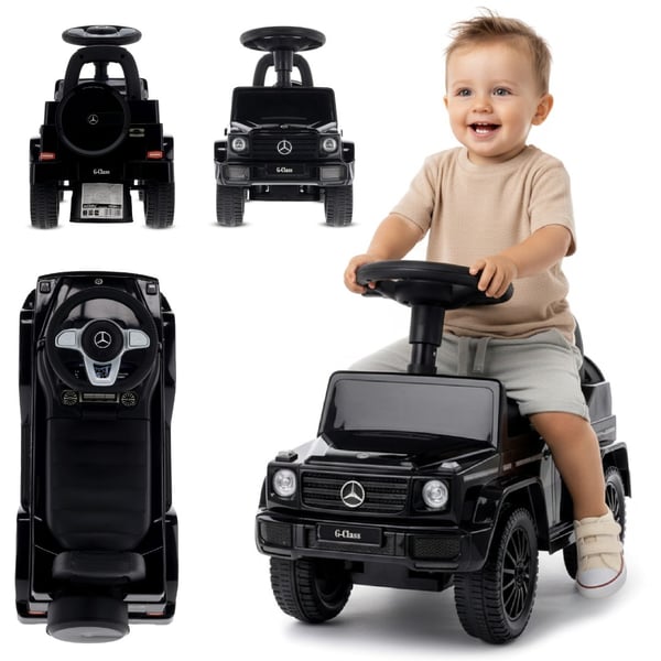 Työntövaunu lapsille lasten auto Mercedes Mercedes Benz G luokka musta Sun Baby