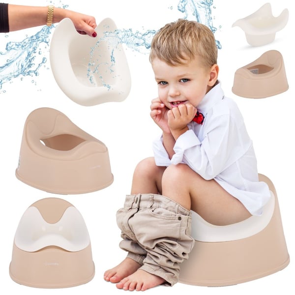 Sun Baby lapsen potta liukumaton, irrotettava sisäosa, ergonominen selkänoja, beige-valkoinen