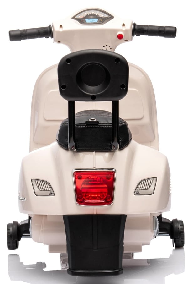 Sähköskootteri lapsille Sähkömoottoripyörä Vespa 35W selkänojalla, valkoinen Sun Baby