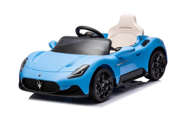 Maserati GT Cabrio Yksi sähköauto lapsille pilotti MP3 LED sininen Sun Baby