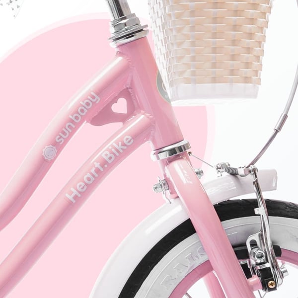 12 tuuman tyttöjen pyörä HEART BIKE - pinkki