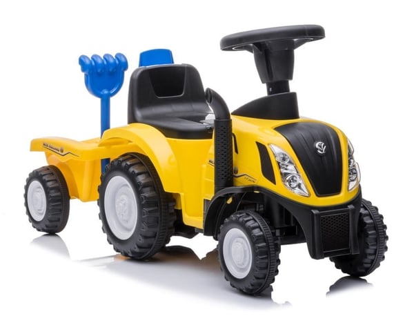 Polkutraktori perävaunulla New Holland keltainen Sun Baby