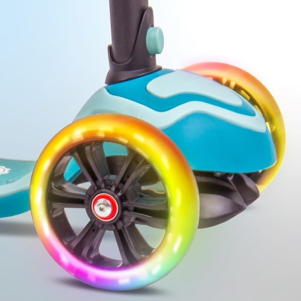 Sun Baby Flash 3in1 LED - tasapainoskootteri lapsille, pulveri vaaleanpunainen