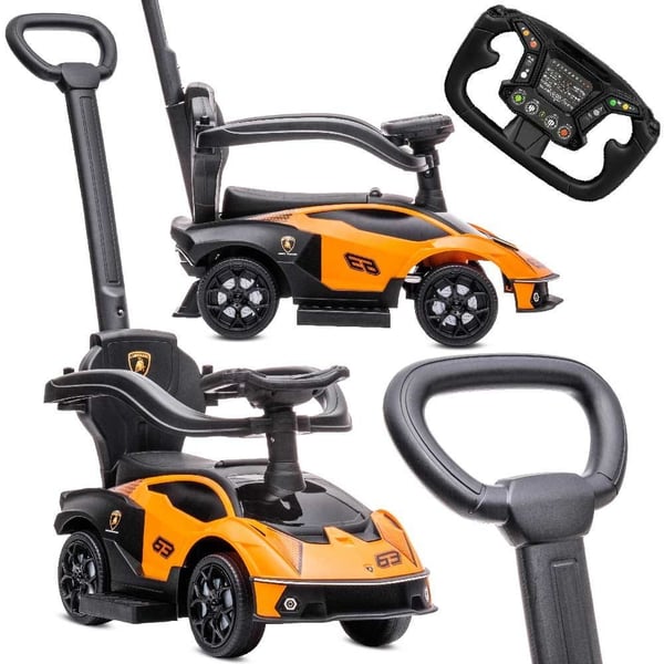 Sun Baby gåbil med push-handle Lamborghini Essenza SCV12, orange, 12m+, upp till 25 kg