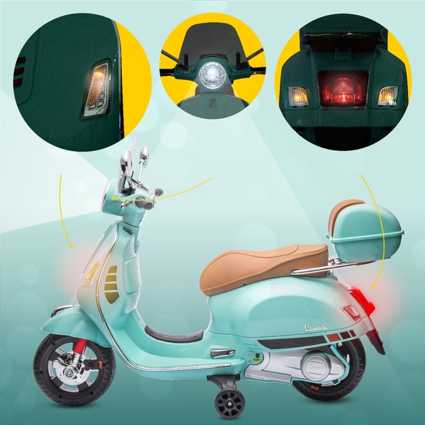 Sähköskootteri lapsille Sähkömoottoripyörä Vespa MP3 runko turkoosi Sun Baby