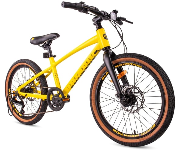 TATRA BIKES Børnecykel 20 tommer - 6 gear Shimano - let aluminium, justering af styrhøjde, skivebremser - Gul
