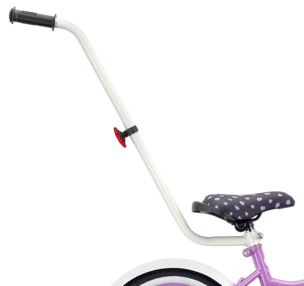 Heart Bike Flickcykel för en flicka 12 14 16 tum, Barncykel 2-6 år, Barncykel med stödhjul, pushbar, justerbar sadel och styre (Lila, 14 tum)