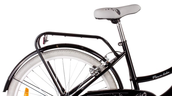sun baby FLOWER BIKE Børnecykel 24 tommer - 7 gear, V-brakes, forlygter, bagagebærer, skærme - Sort
