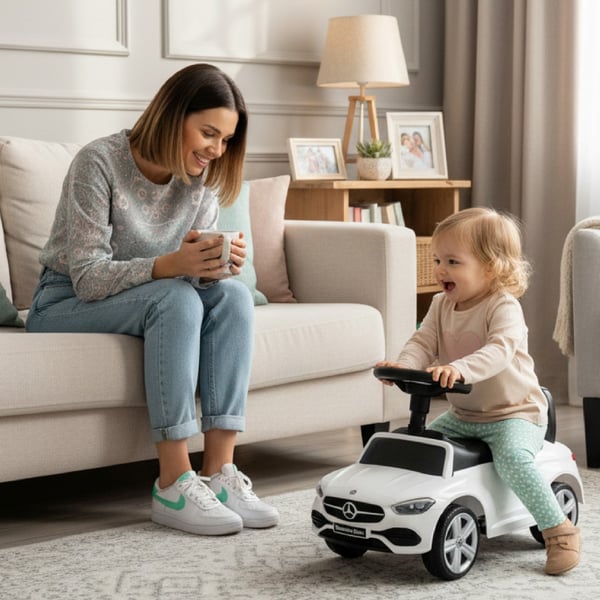 Sun Baby Ride-On Walker Mercedes C-Class – Hvid