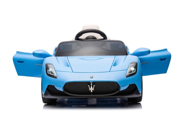 Maserati GT Cabrio Yksi sähköauto lapsille pilotti MP3 LED sininen Sun Baby