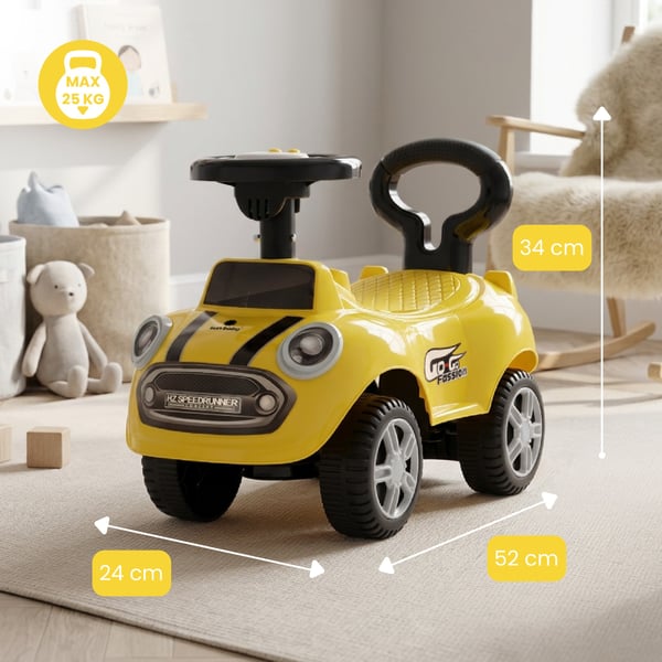 Gåbil Push Walker GO GO Fashion Gul