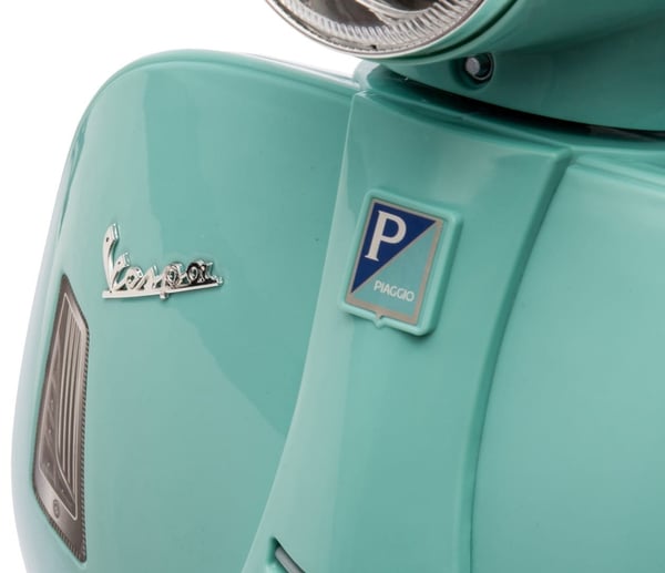 Sähköskootteri lapsille Sähkömoottoripyörä Vespa 35W selkänojalla, minttu Sun Baby