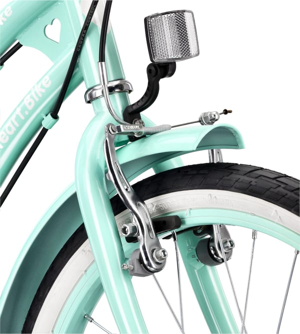 Heart Bike pigecykel 20 tommer, 6 til 10 år, Shimano gear, børnecykel til drenge (Mint)