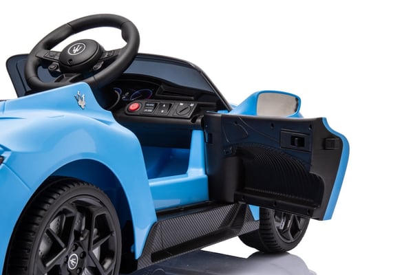 Maserati GT Cabrio Yksi sähköauto lapsille pilotti MP3 LED sininen Sun Baby