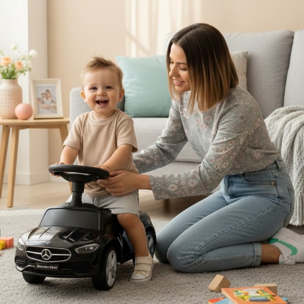 Sun Baby Gåbil til børn Mercedes C-Class Sort