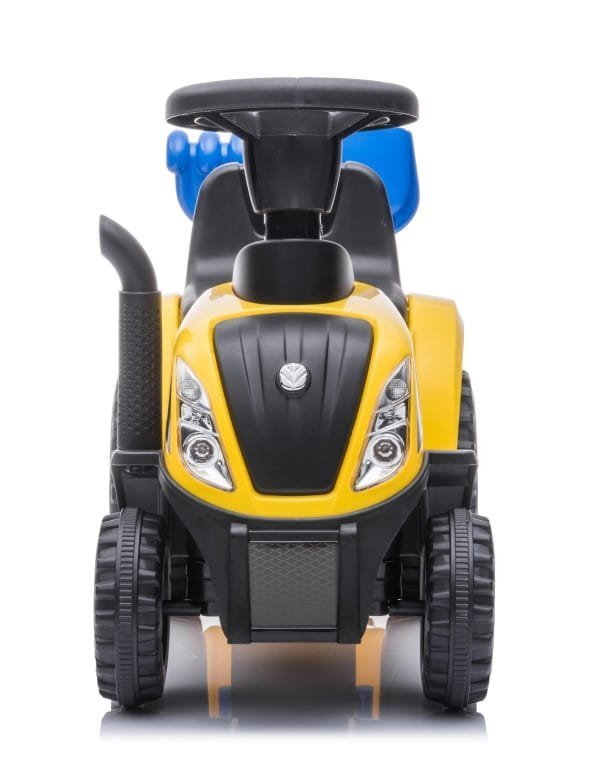 Polkutraktori perävaunulla New Holland keltainen Sun Baby