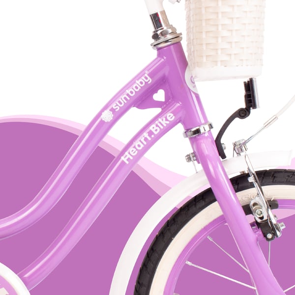 16 colių mergaitės dviratis HEART BIKE - violetti