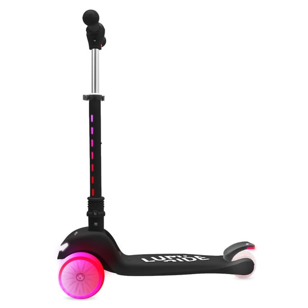 Sun Baby trehjulig balans-scooter LUMI RIDE, LED 7 färger, 20 program, justerbar, hopfällbar, svart