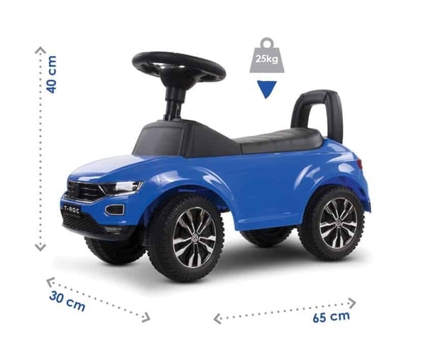 Volkswagen T-Roc Työntöauto Työntökahvalla – Sininen
