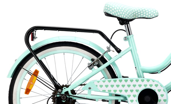 Heart Bike pigecykel 20 tommer, 6 til 10 år, Shimano gear, børnecykel til drenge (Mint)