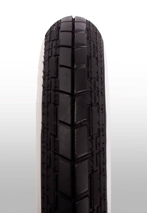 Cykeldäck 12 tum 12x 1/2 x 2 1/4 57-203 svart-vit