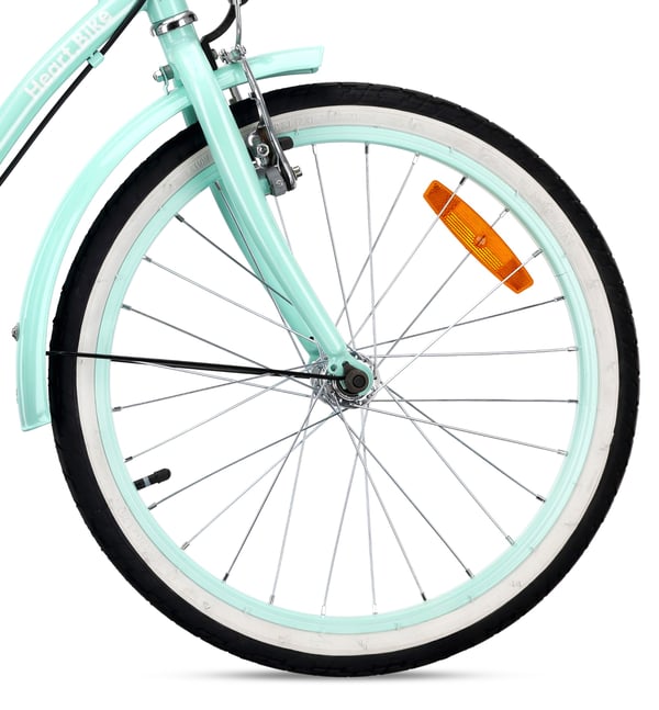 Heart Bike pigecykel 20 tommer, 6 til 10 år, Shimano gear, børnecykel til drenge (Mint)
