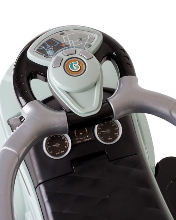 Sun Baby työntöistuin kädensijalla ja tukikaarella Sport Car, salvia, 24 kk+, kantavuus 27 kg